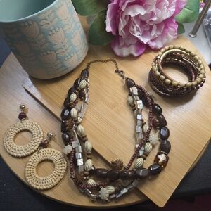 Multi-Strand Beaded Jewelry Set